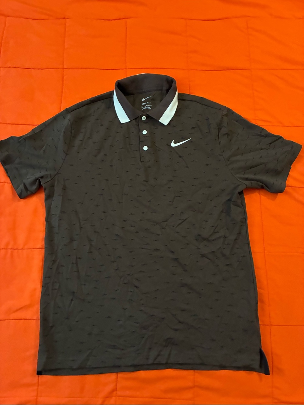 Nike Golf  Shirt Mens Medium Brown Standard Fit